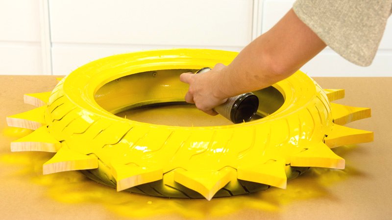 Необычный горшок из автопокрышки - фото 10