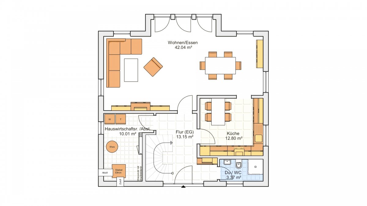 Двухэтажный дом 10 х 10 метров - фото 11