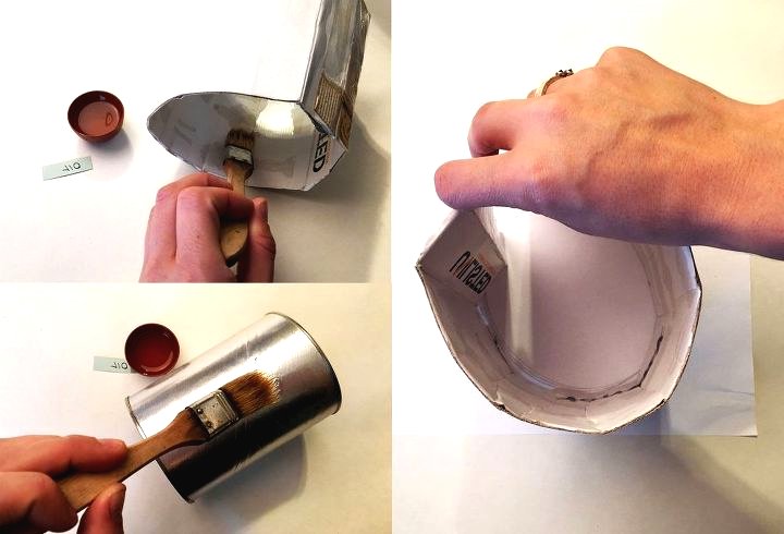 Оригинальный горшок из дерева и бетона - фото 3