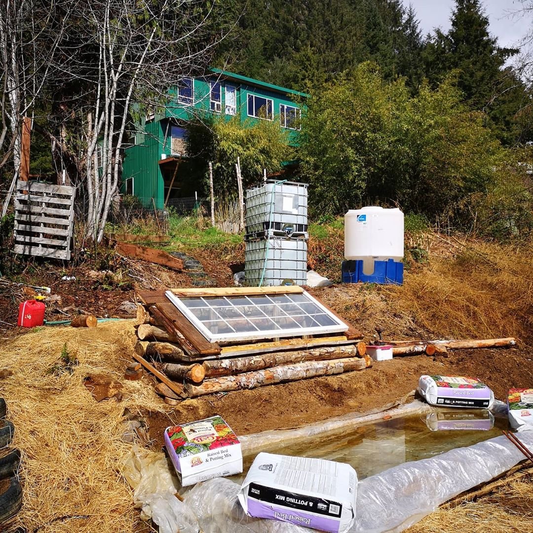 Невысокие грядки из стволов деревьев - фото 6