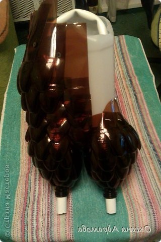 Филин из пластиковых бутылок - фото 9