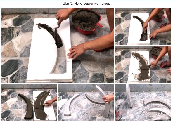 Садовый стол своими руками из керамической плитки - фото 4