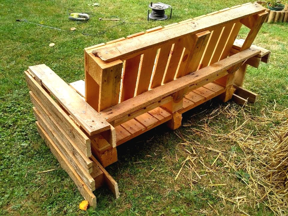 Садовый диван из поддона - фото 13