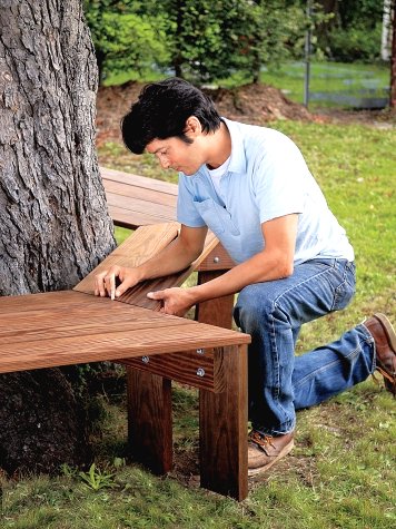 Скамья вокруг дерева - фото 6