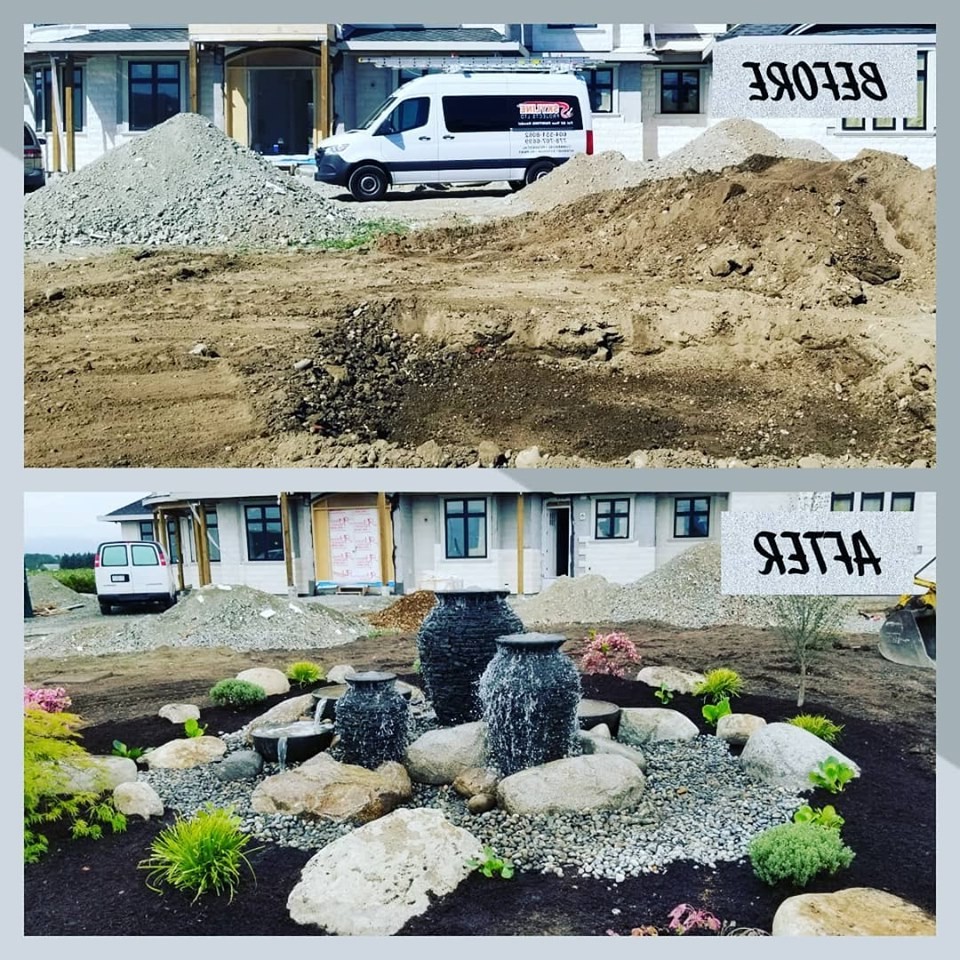 Оригинальный фонтан из каменных ваз - фото 12