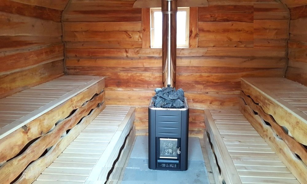 Кедровая сауна с круглой крышей - фото 15