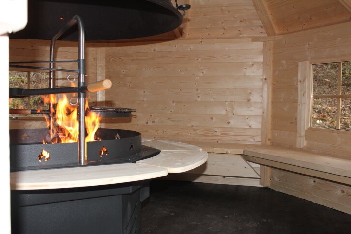 Финская сауна с печью для гриля - фото 10