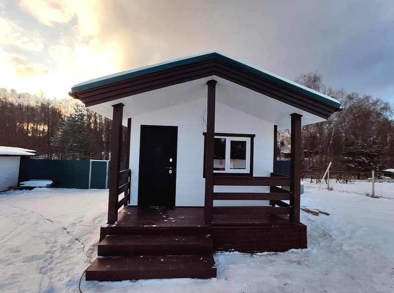 Каркасная банька размером 7х4 м - фото 2