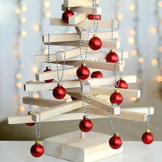 Новогодняя елка своими руками из дерева - фото 4