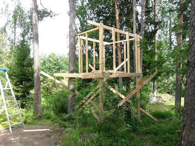 Детский деревянный домик на дереве - фото 3