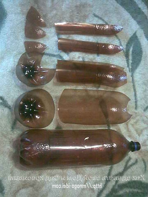 Птица Глухарь из пластиковых бутылок - фото 11