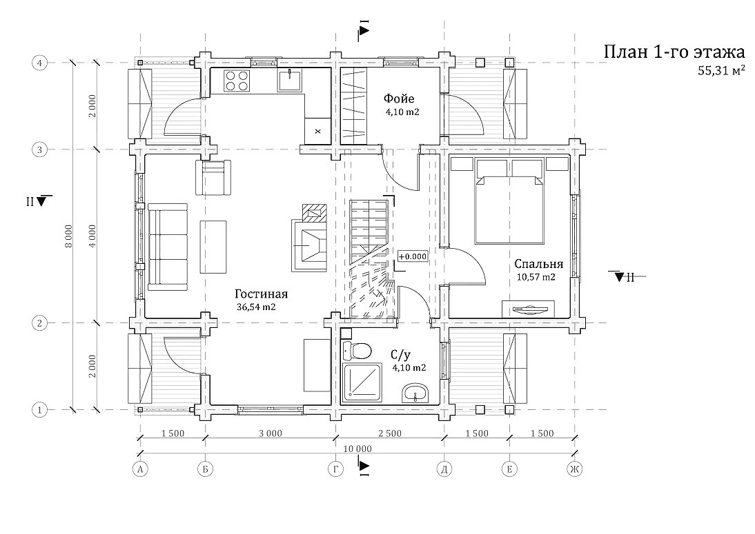 Удачный проект дома из клееного бруса - фото 4