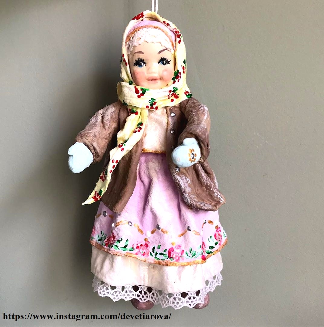 Новогодние елочные игрушки из ваты - фото 5