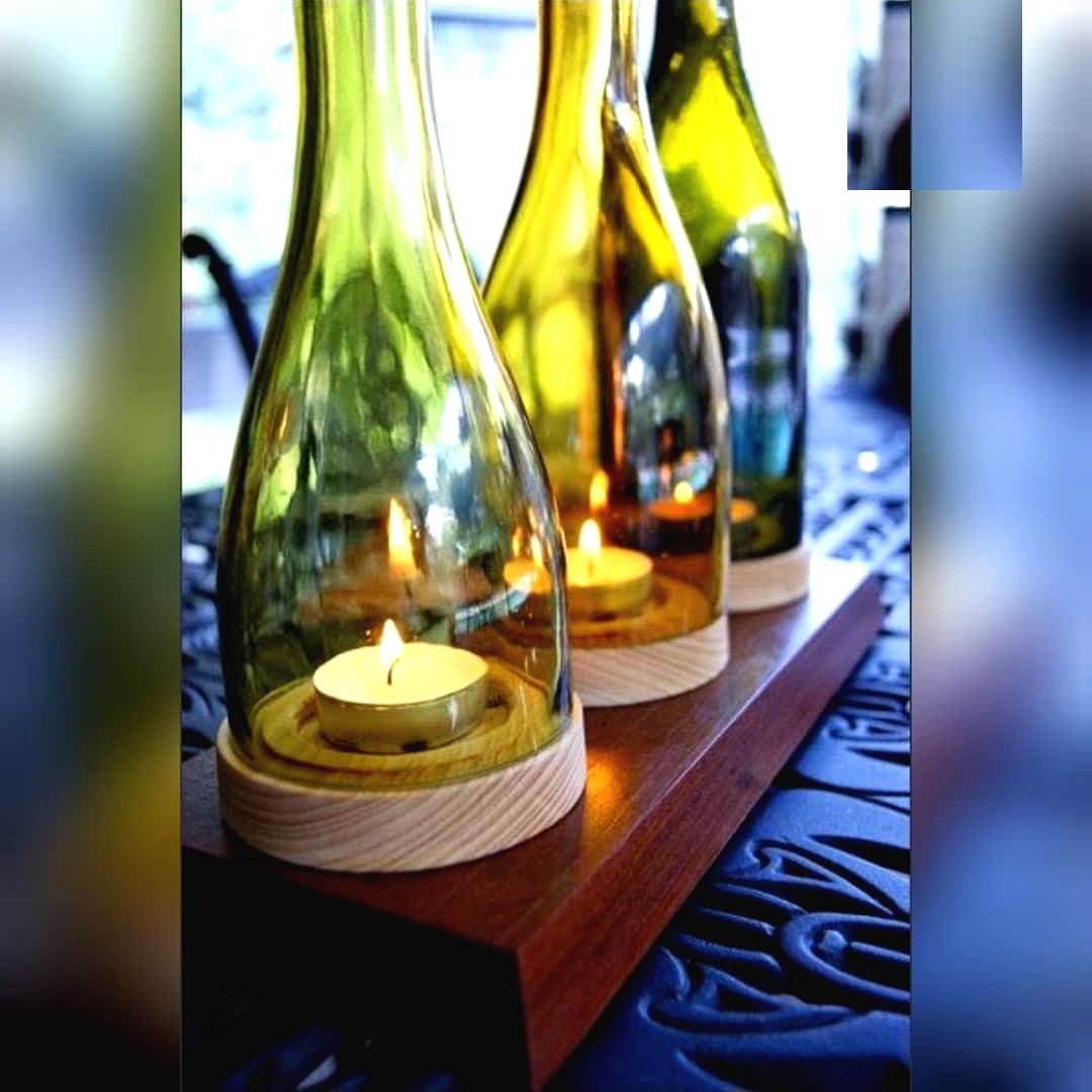 Что можно сделать из стеклянных бутылок своими руками - фото 18