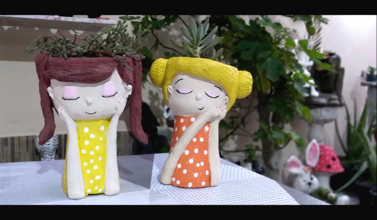 Цветочный горшок из цемента - фото 2