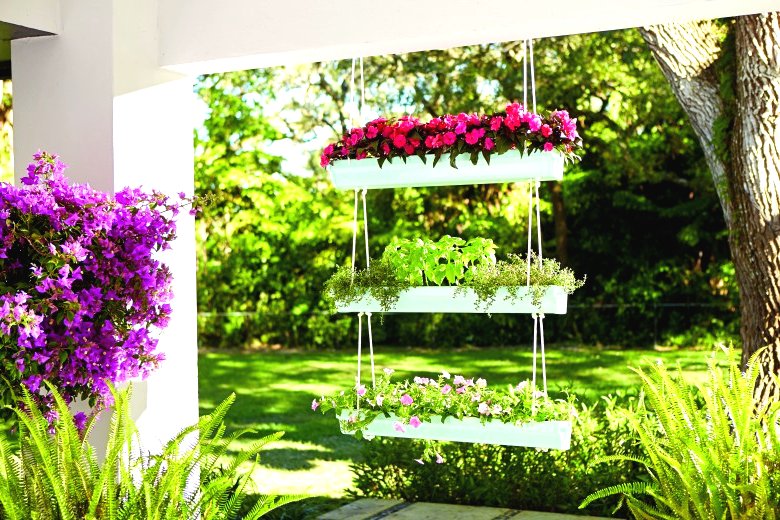 Оригинальные подвесные горшки из желоба - фото 8