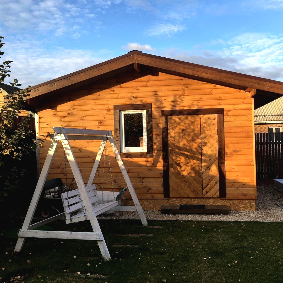 Качели из дерева для дачи - фото 3