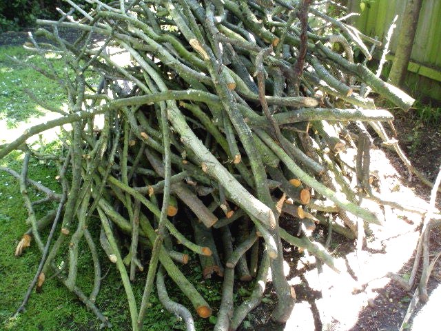 Клумба из веток - фото 2