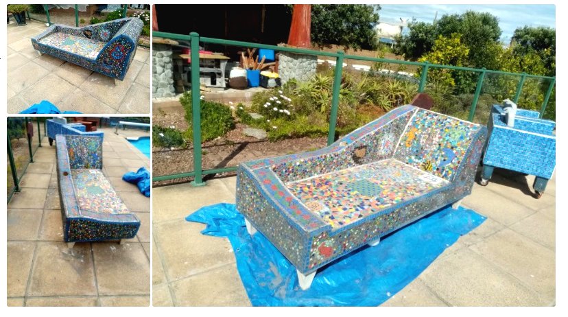 Диван из керамической плитки - фото 5