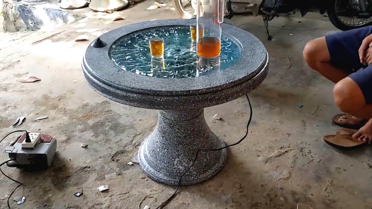 Садовый фонтан с имитацией под гранитный камень - фото 2