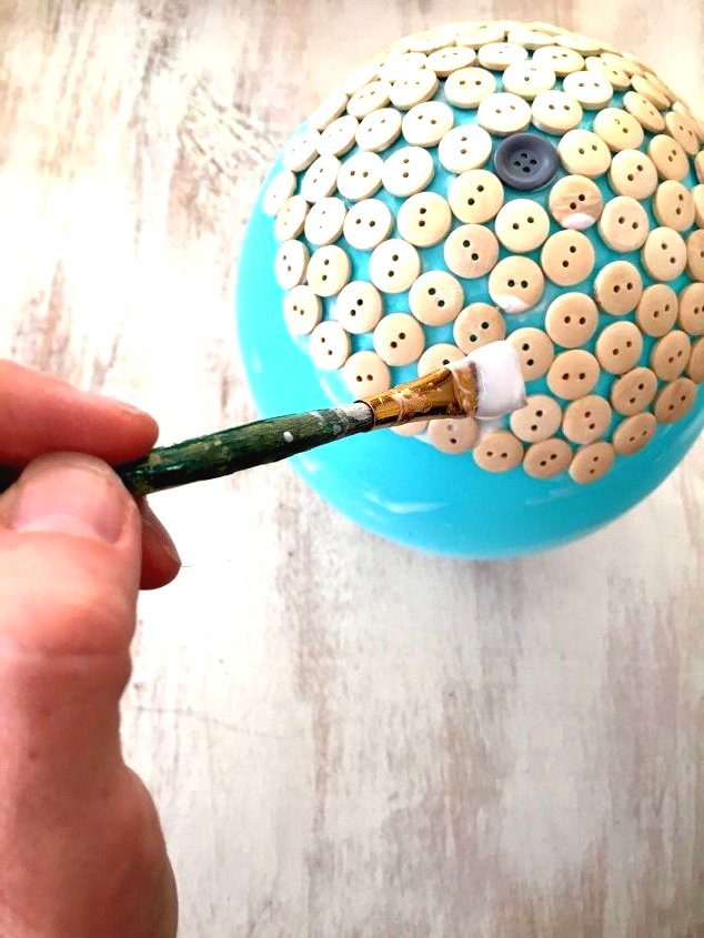 Чаша из пуговиц - фото 7