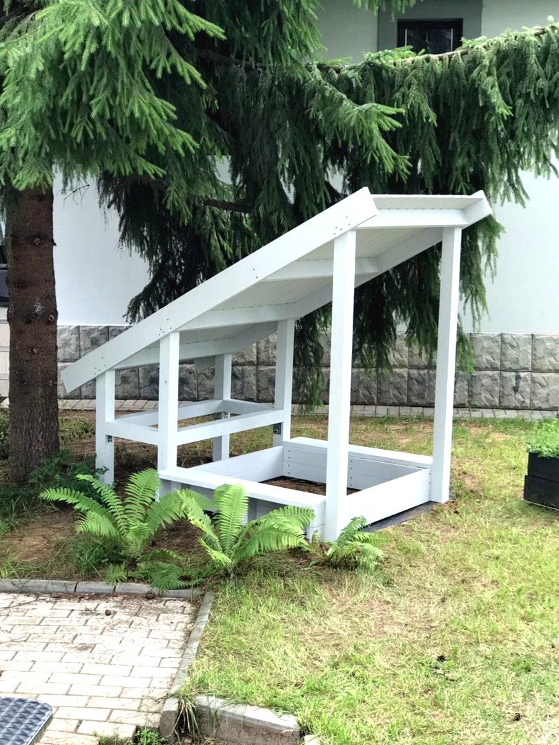 Детская песочница с крышей для дачи - фото 4