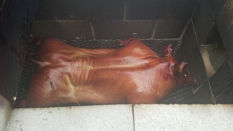 Оригинальная коптильня из шлакоблоков - фото 24