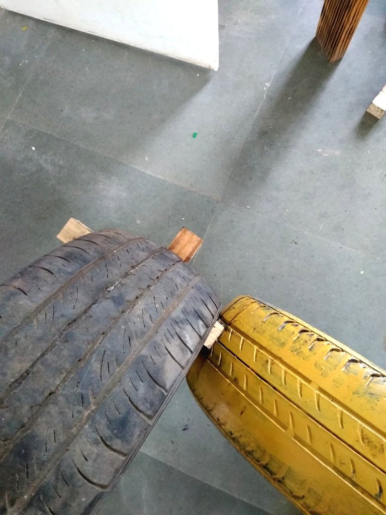 Скамья из автопокрышек - фото 8