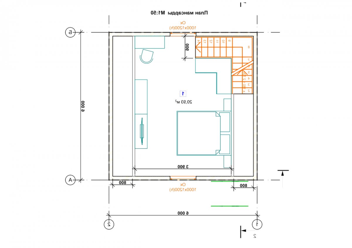 Каркасный дом с мансардой - фото 11