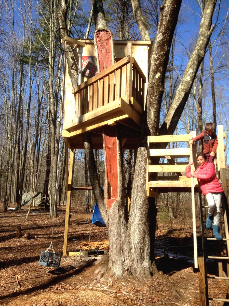 Многоуровневый домик на дереве для детей - фото 3