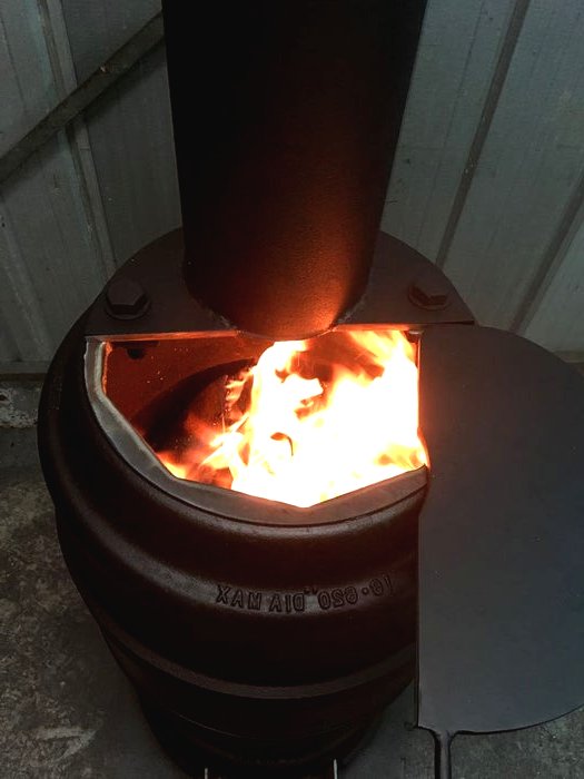 Буржуйка из тормозных барабанов - фото 21