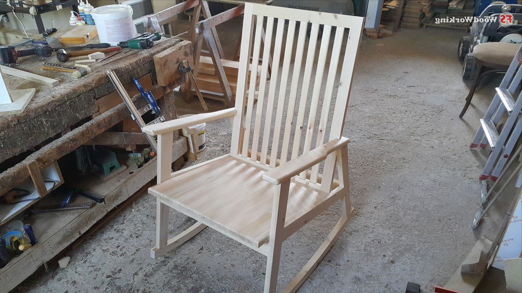 Деревянное кресло-качалка - фото 17