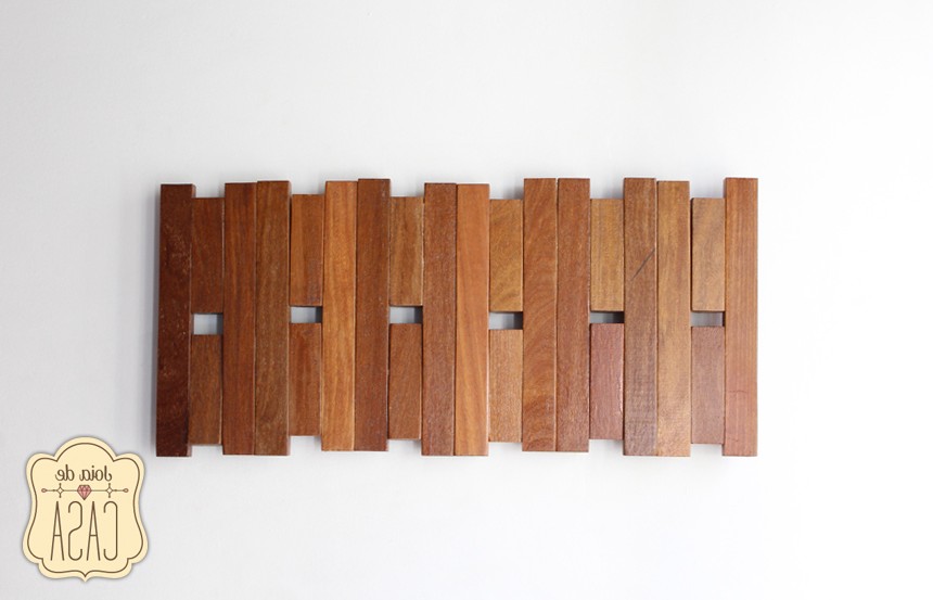 Вешалка из остатков дерева - фото 4