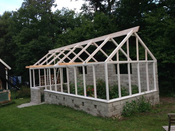 Теплица блоков и поликарбоната - фото 17