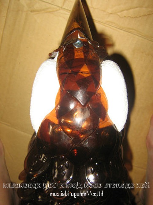 Птица Глухарь из пластиковых бутылок - фото 23