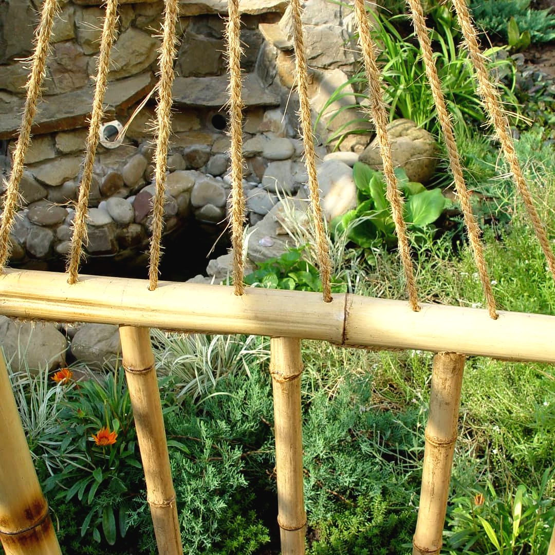 Беседка для дачи из бамбука - фото 6