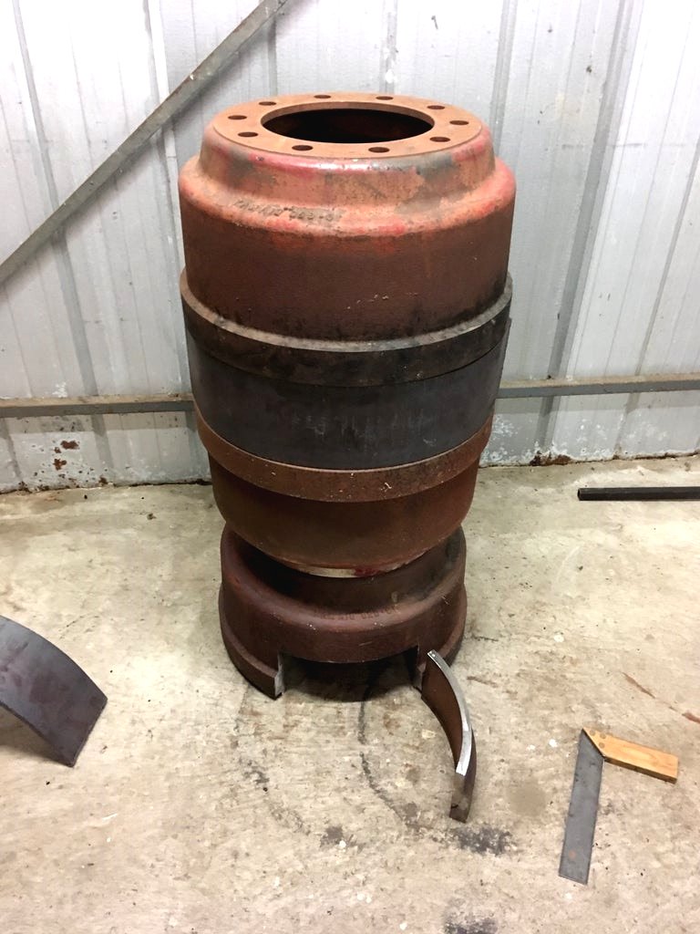 Буржуйка из тормозных барабанов - фото 7
