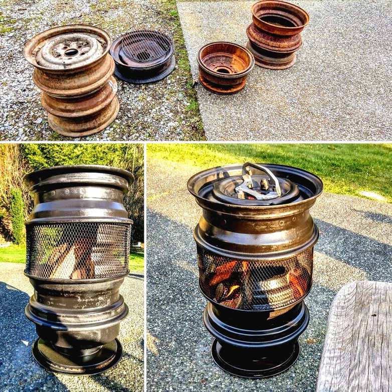 Как из старых автомобильных дисков собрать уличный очаг - фото 2