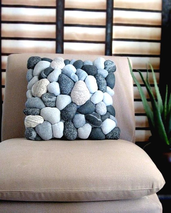 Коврик своими руками с имитацией гальки - фото 3