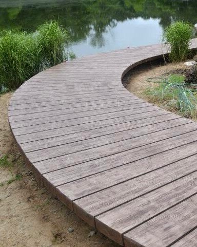 Дорожка из бетонных балок - фото 7