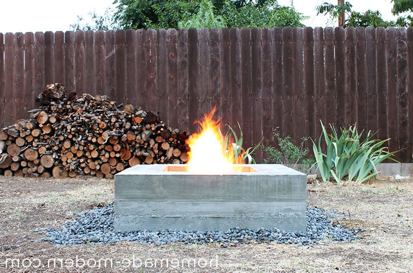 Уличный очаг из бетона - фото 15