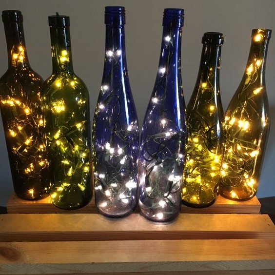 Светильник из бутылок - фото 3