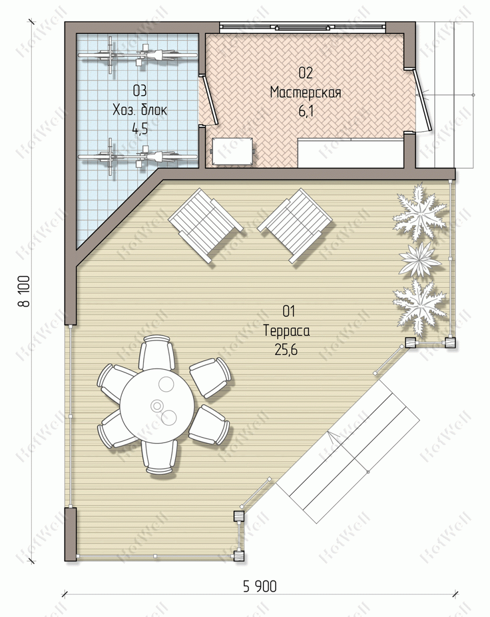 Беседка с пристройкой - фото 3