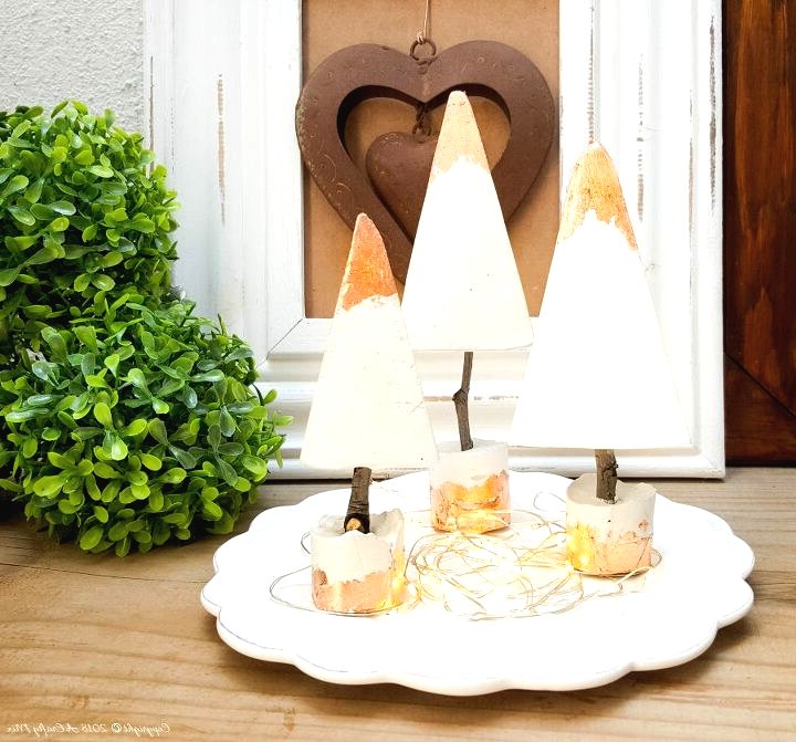 Настольные елочки из гипса - фото 2