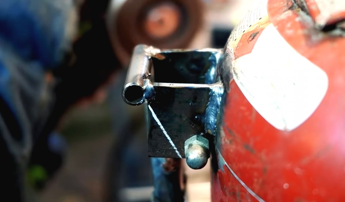 Механическая корзина для мусора из старого газового баллона - фото 21