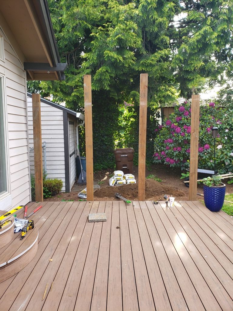 Арка из дерева с двойными качелями - фото 7