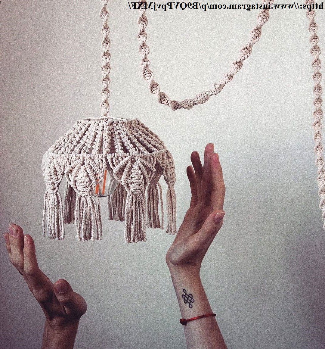 Абажур для лампы по технике макраме своими руками - фото 4