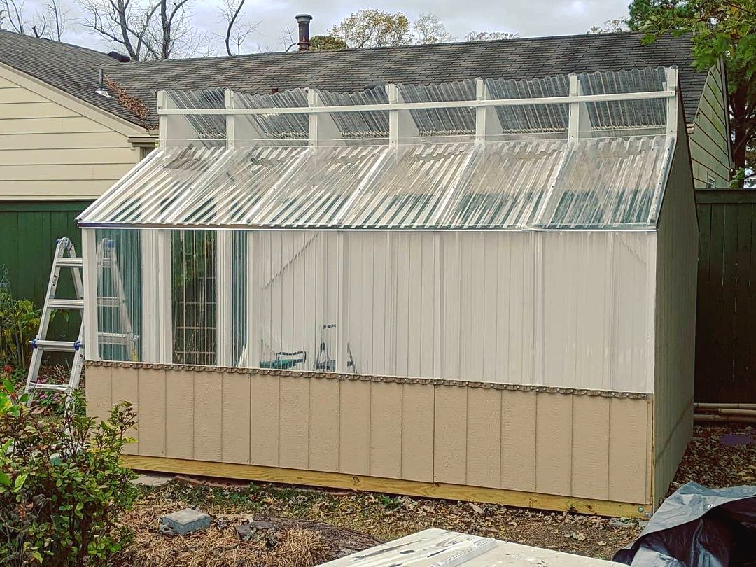 Теплица из деревянного каркаса и поликарбоната - фото 13