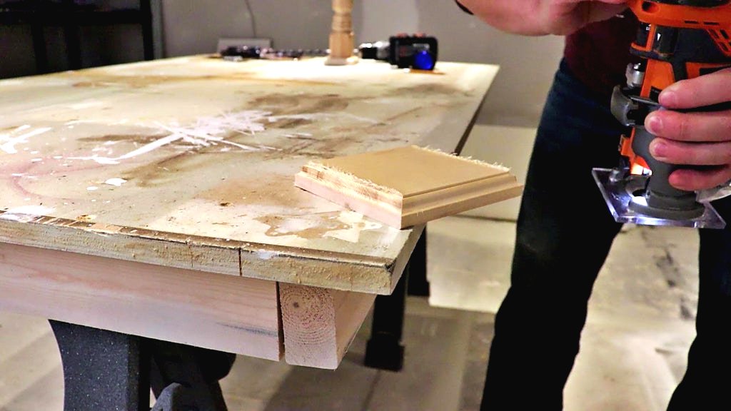 Настольная лампа из ножки стола - фото 7