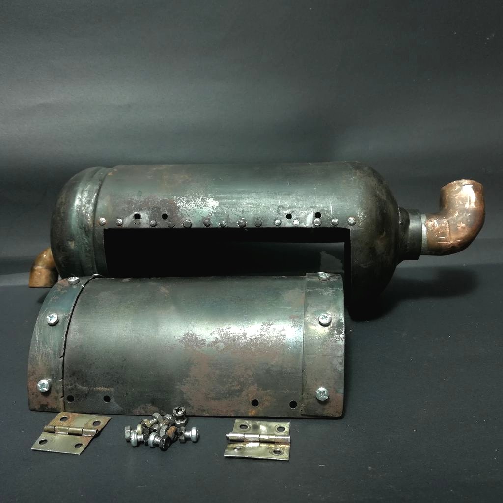 Маленькая коптильня из старых огнетушителей - фото 17